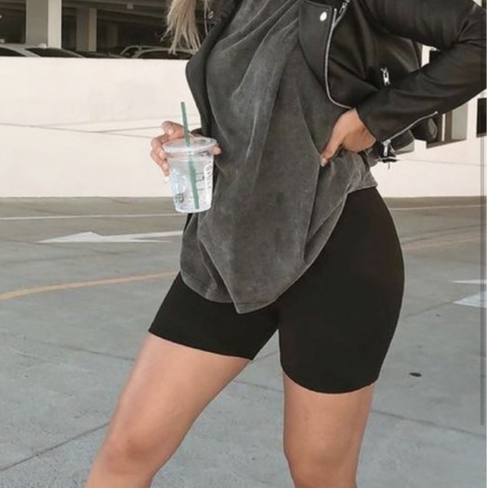 NEW Black Cozy Biker Shorts S-3X Stretch
